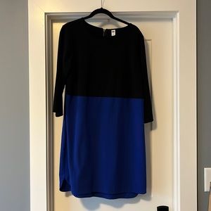 2 Tone Long Sleeve Dress